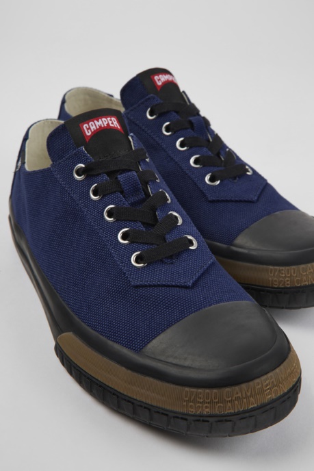 Camaleon Blue Recycled Cotton Sneakers For Men Camper AU New Arrivals