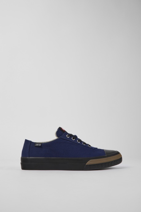 Camaleon Blue Recycled Cotton Sneakers For Men Camper AU New Arrivals