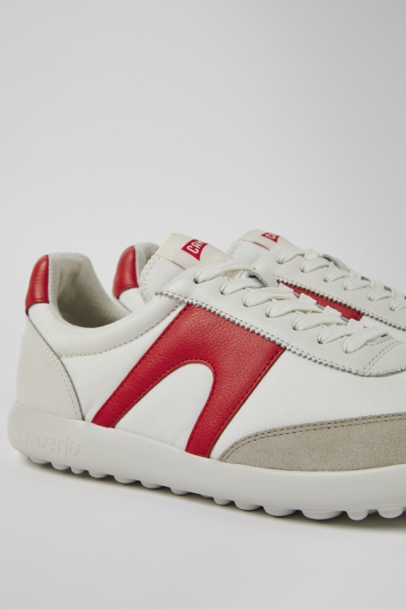 Pelotas Xlite White And Red Textile And Leather Sneakers For Men Exclusive Camper AU
