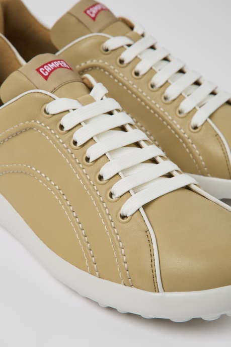 Pelotas Xlite Beige Leather Sneakers For Men Camper AU New Arrivals