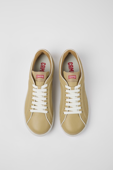 Pelotas Xlite Beige Leather Sneakers For Men Camper AU New Arrivals