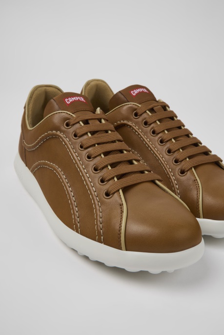 Exclusive Camper AU Pelotas Xlite Brown Leather Sneakers For Men