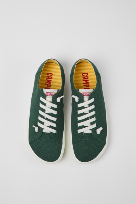 Design Peu Rambla Green Textile Sneakers For Men Camper AU