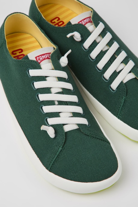 Design Peu Rambla Green Textile Sneakers For Men Camper AU