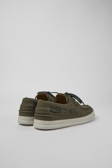 Camper AU Design Runner Green Textile Sneakers For Men