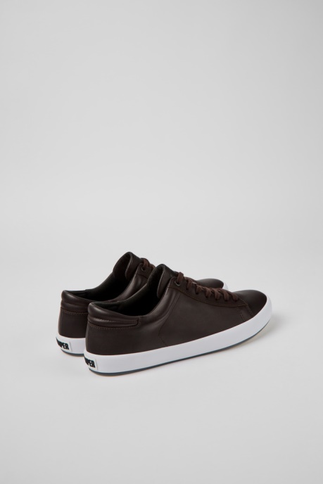 Andratx Dark Brown Leather Sneakers For Men Exclusive Camper AU