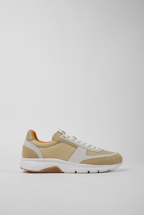 Design Drift Beige And White Nubuck Sneakers For Men Camper AU