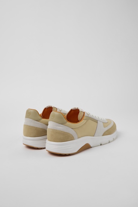Design Drift Beige And White Nubuck Sneakers For Men Camper AU