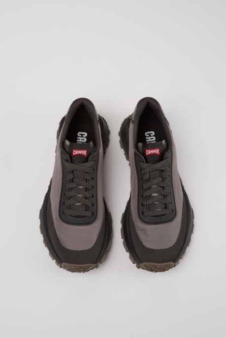 Design Drift Trail Vibram Gray And Black Textile And Nubuck Sneakers For Men Camper AU