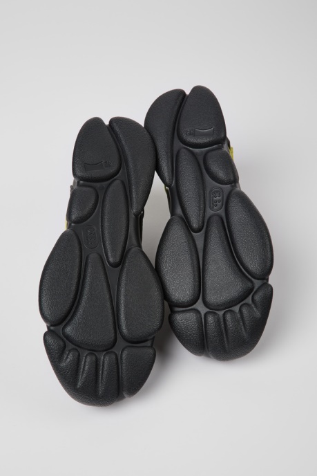 Twins Dark Gray And Yellow Leather Sneakers For Men Camper AU New Arrivals