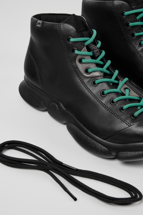 Karst Black Leather Sneakers For Men Camper AU New Arrivals