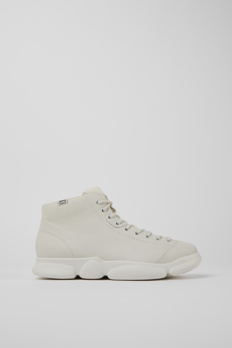 Design Karst White Non-Dyed Leather Sneakers For Men Camper AU
