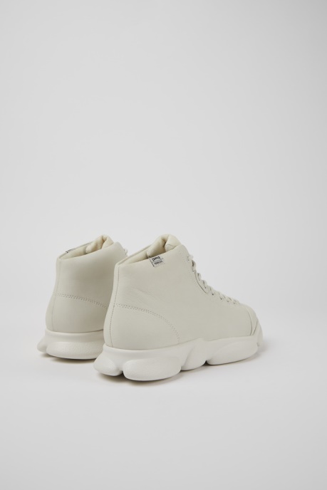 Design Karst White Non-Dyed Leather Sneakers For Men Camper AU