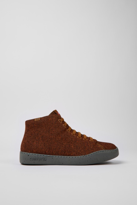 Camper AU Design Peu Touring Brown And Black Recycled Wool Sneakers For Men