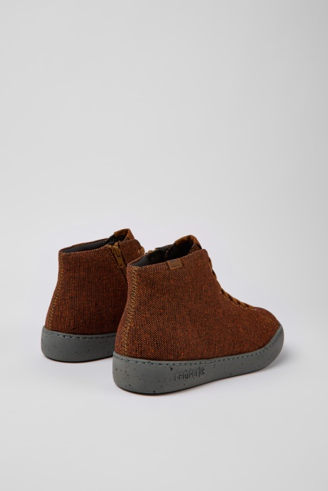 Camper AU Design Peu Touring Brown And Black Recycled Wool Sneakers For Men