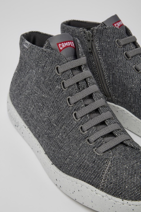 Peu Touring Gray And Black Recycled Wool Sneakers For Men Exclusive Camper AU