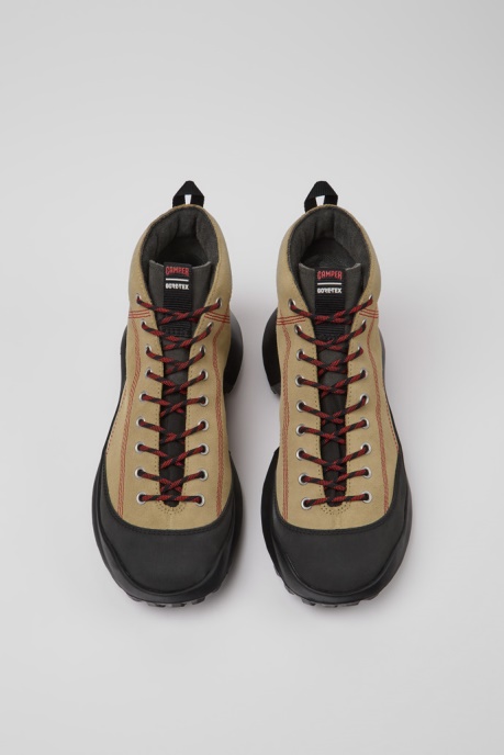 Design Crclr Gore-Tex Beige Nubuck And Textile Ankle Boots For Men Camper AU