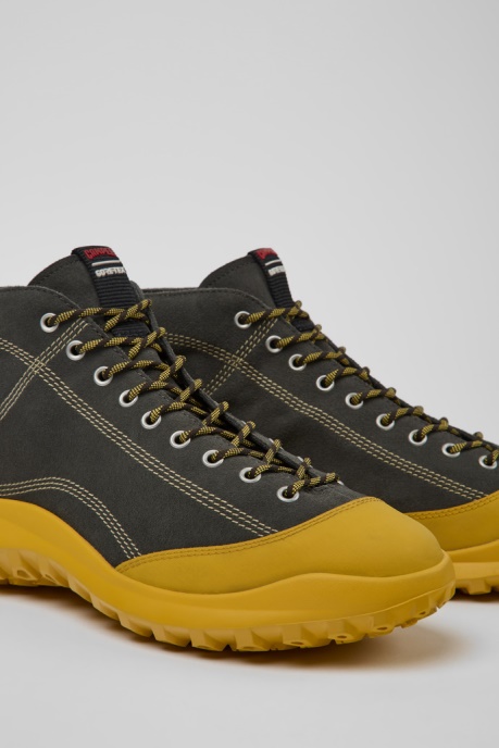 Design Crclr Gore-Tex Gray And Yellow Nubuck Ankle Boots For Men Camper AU