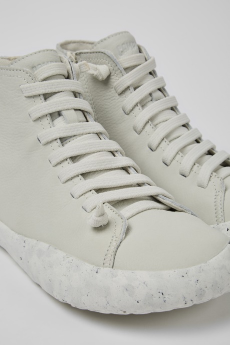 Camper AU Peu Stadium White Non-Dyed Leather Ankle Boots For Men New Arrivals