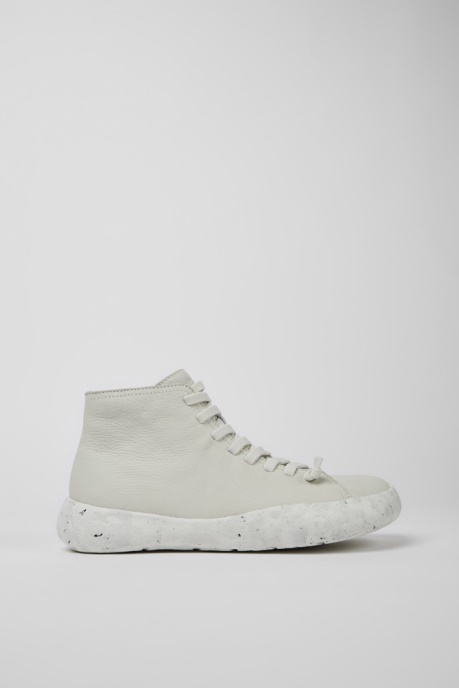 Camper AU Peu Stadium White Non-Dyed Leather Ankle Boots For Men New Arrivals