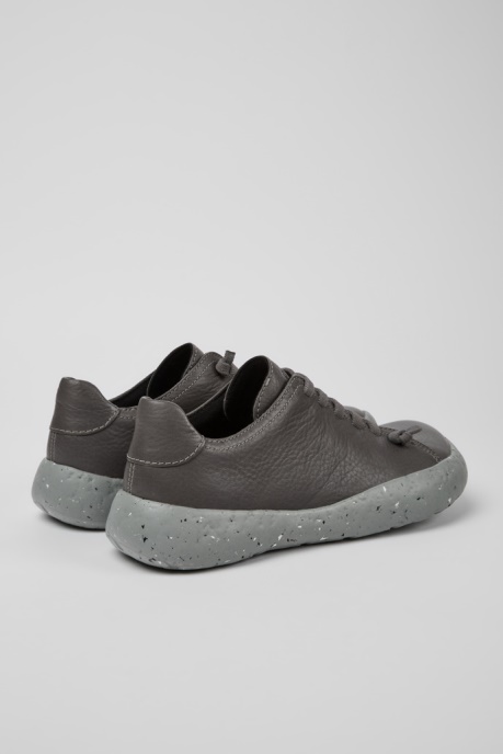Peu Stadium Gray Responsibly Raised Leather Sneakers For Men Camper AU New Arrivals