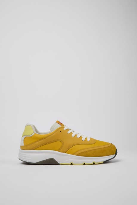 Camper AU Drift Yellow Textile And Leather Sneakers For Men New Arrivals