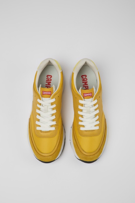 Camper AU Drift Yellow Textile And Leather Sneakers For Men New Arrivals