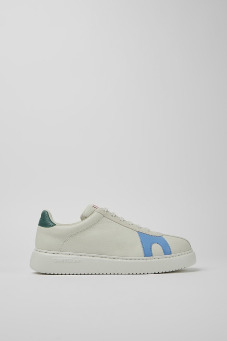 Exclusive Camper AU Twins White Non-Dyed Leather And Suede Sneakers For Men