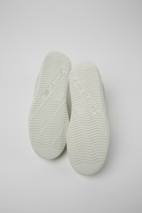 Exclusive Camper AU Twins White Non-Dyed Leather And Suede Sneakers For Men