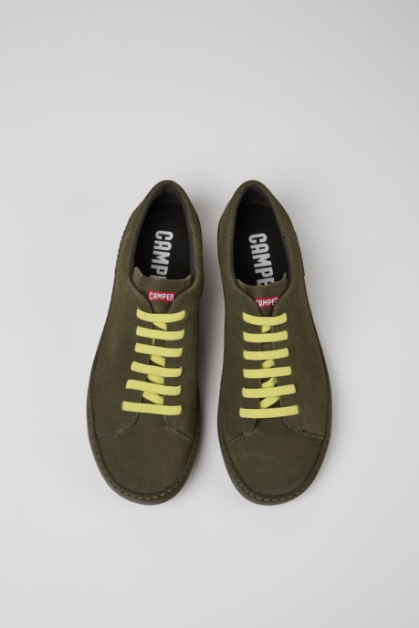 Peu Touring Green Nubuck Sneakers For Men Camper AU New Arrivals