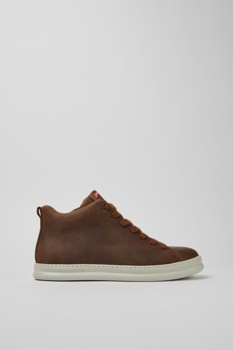 Exclusive Camper AU Runner Brown Leather Sneakers For Men