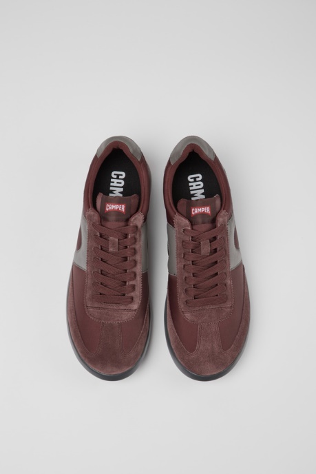 Camper AU Design Pelotas Xlite Burgundy And Gray Sneakers For Men