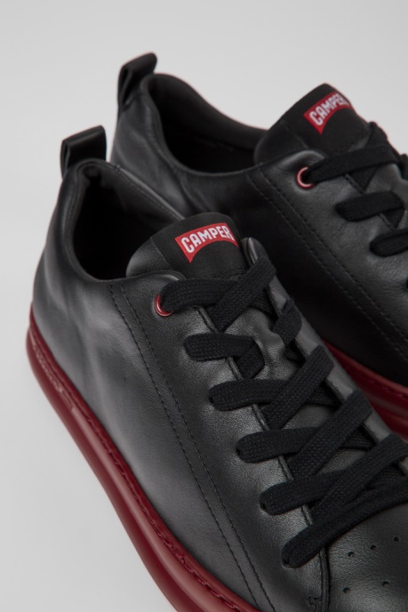 Exclusive Camper AU Runner Black Leather Sneakers For Men