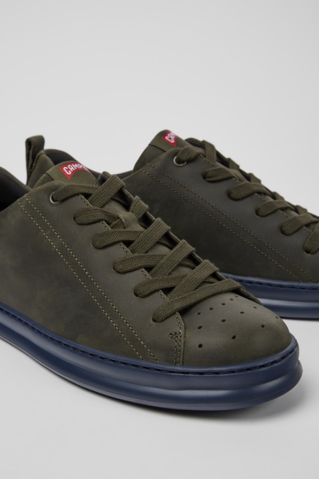 Runner Green Leather Sneakers For Men Camper AU New Arrivals