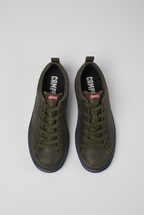 Runner Green Leather Sneakers For Men Camper AU New Arrivals