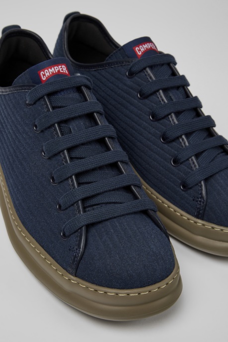 Runner Blue Leather And Nubuck Sneakers For Men Exclusive Camper AU