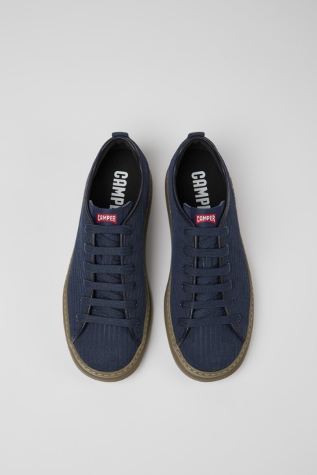 Runner Blue Leather And Nubuck Sneakers For Men Exclusive Camper AU
