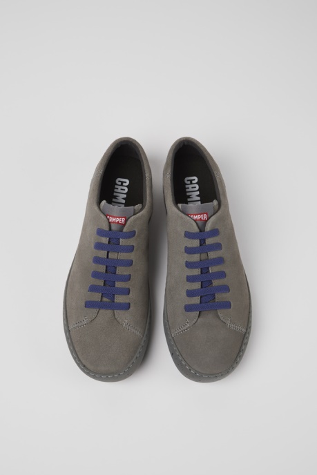 Exclusive Camper AU Peu Touring Gray Nubuck Sneakers For Men