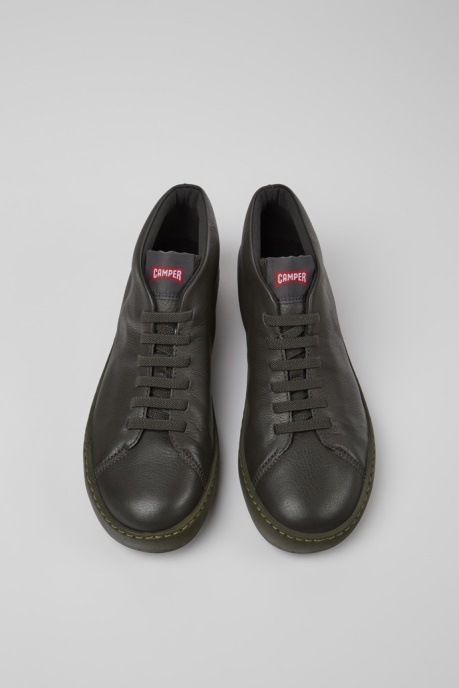 Peu Touring Gray Leather Sneakers For Men Camper AU New Arrivals