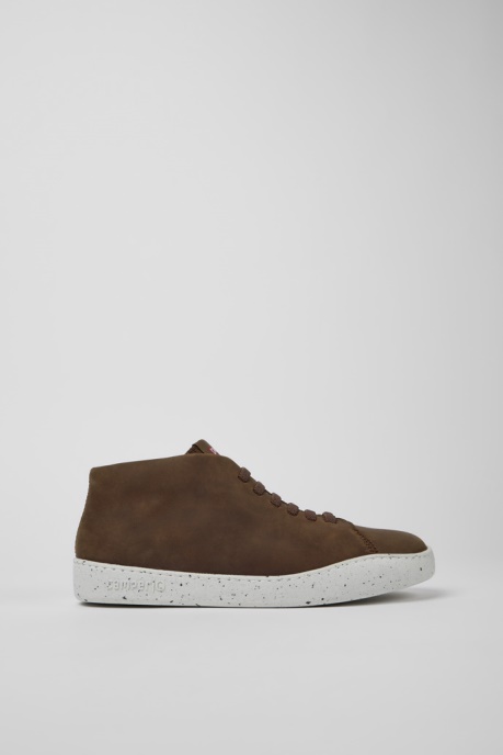 Design Peu Touring Brown Leather Sneakers For Men Camper AU
