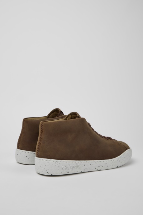 Design Peu Touring Brown Leather Sneakers For Men Camper AU