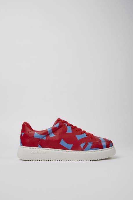 Design Runner K21 Red And Blue Printed Sneakers For Men Camper AU