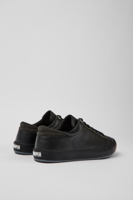 Camper AU Andratx Black Leather And Nubuck Sneakers For Men New Arrivals