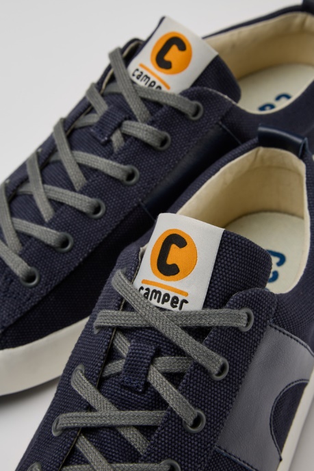 Exclusive Camper AU Imar Blue Leather And Recycled Cotton Sneakers For Men