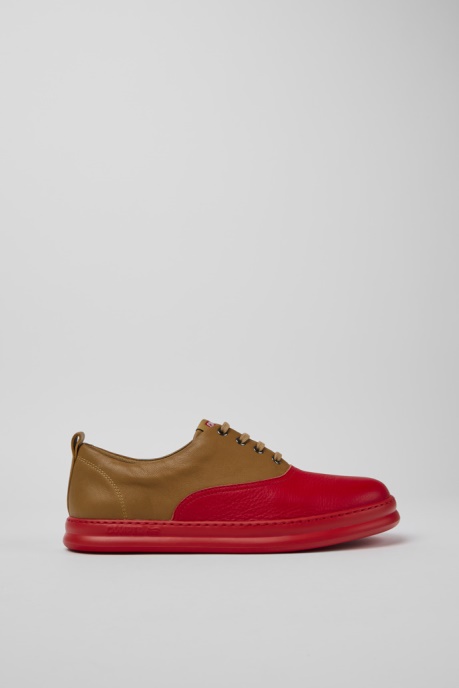 Runner Brown And Red Leather Sneakers For Men Camper AU New Arrivals