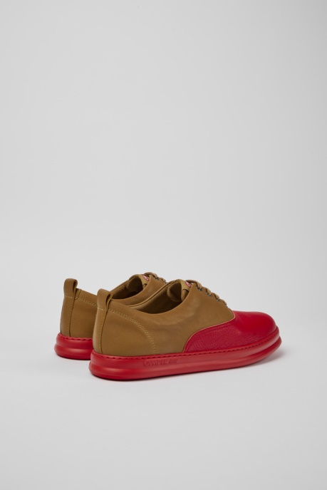 Runner Brown And Red Leather Sneakers For Men Camper AU New Arrivals