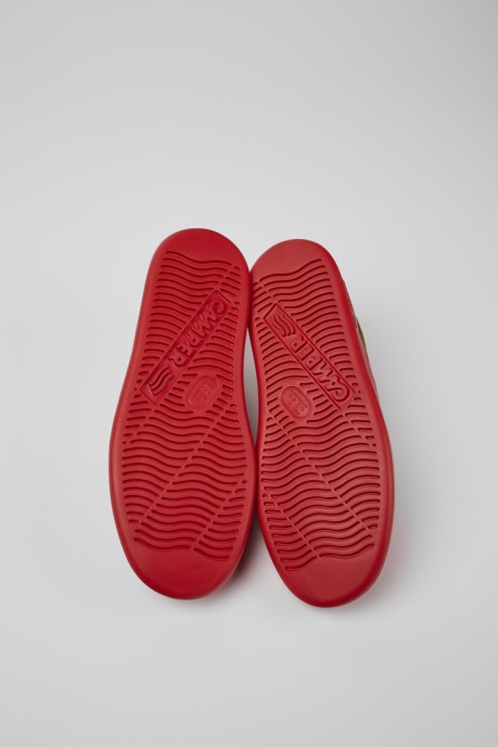 Runner Brown And Red Leather Sneakers For Men Camper AU New Arrivals