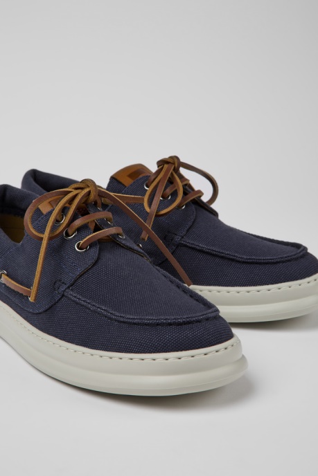 Camper AU Design Runner Blue Recycled Cotton Shoes For Men