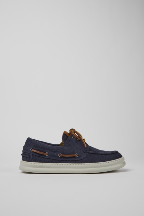 Camper AU Design Runner Blue Recycled Cotton Shoes For Men