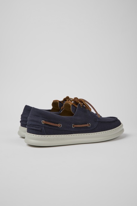 Camper AU Design Runner Blue Recycled Cotton Shoes For Men
